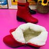 Winter velvet lace-up slope-soled winter women's shoes rubber soft-soled women's boots