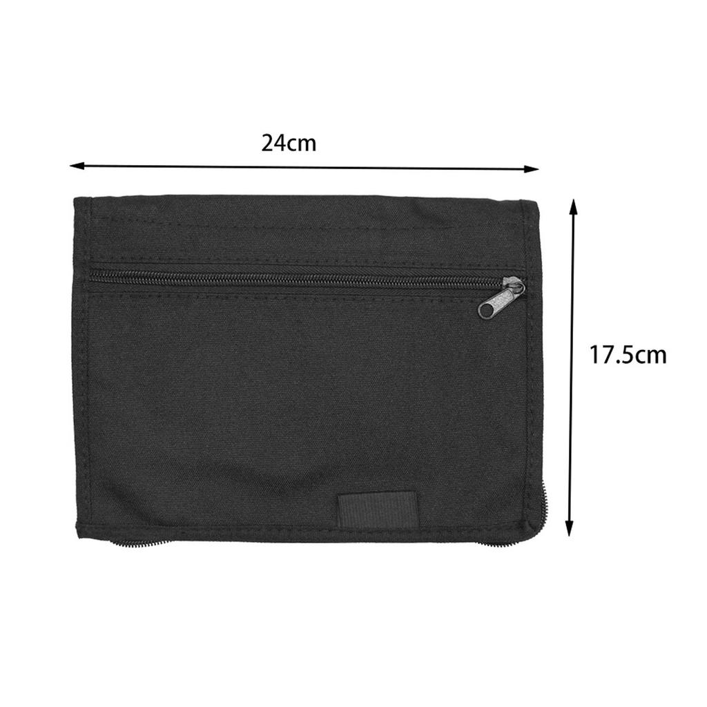 Car Document Holder 6 Pockets Easy Clean Multifunctional Portable Zipped Design Vehicle Document Glove Box Organizer for Car