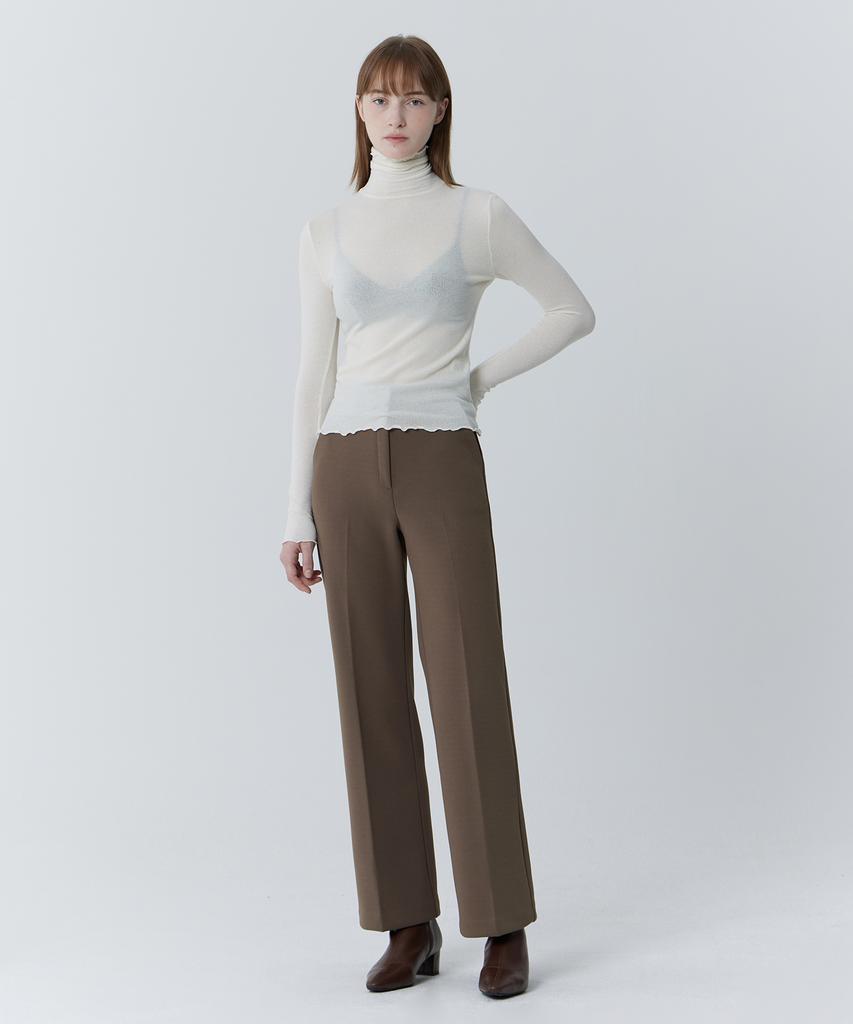Julliapepe Semi Wide Hidden Banding Slacks (3 Colors)