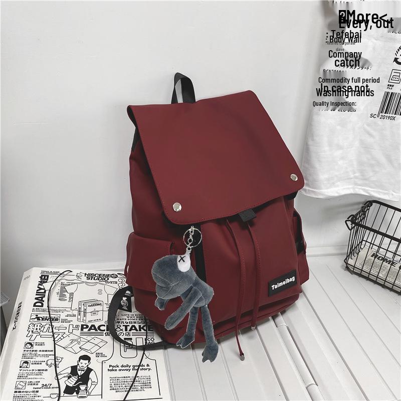 Japanese Style Trendy Large Capacity Schoolbag for Girls, High School Students, and Leisure Travel Backpack for Women and Men