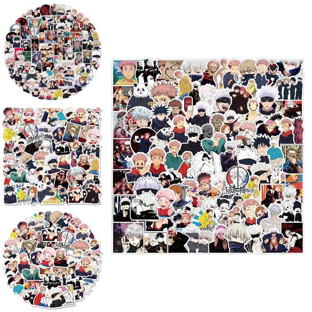 100pcs Vibrant Anime Jujutsu Kaisen Stickers Perfect For Laptops And Skateboards