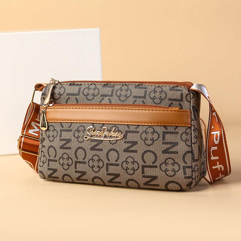 Spring Women, Middle-aged Women, Wide-band Versatile Bag, Middle-aged and Elderly Women's Crossbody Single-shoulder Bag