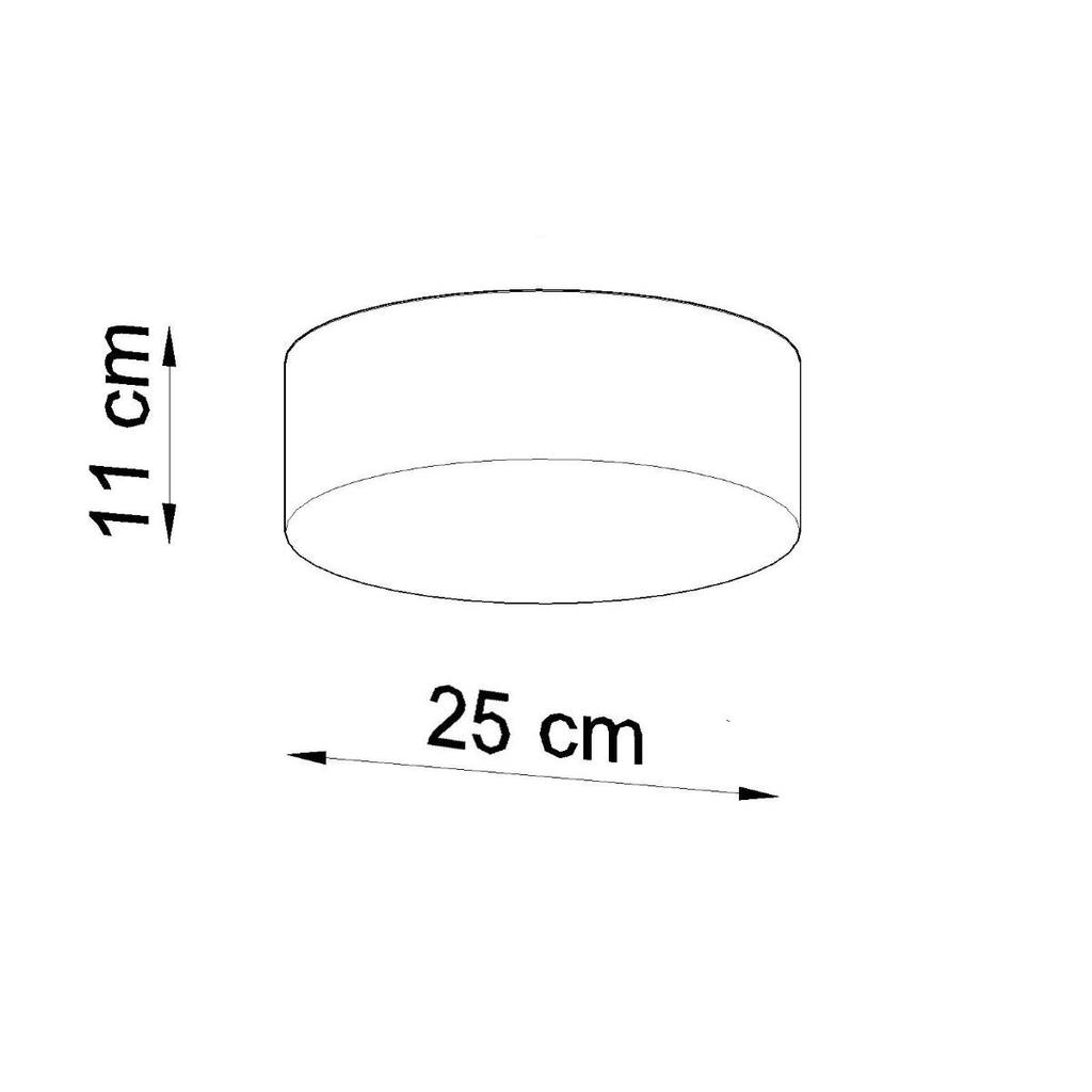 Plafon Sufitowy Okrągły Biały Ø25 Arena 1Xe27 15W Sl.0129 Sollux Lighting