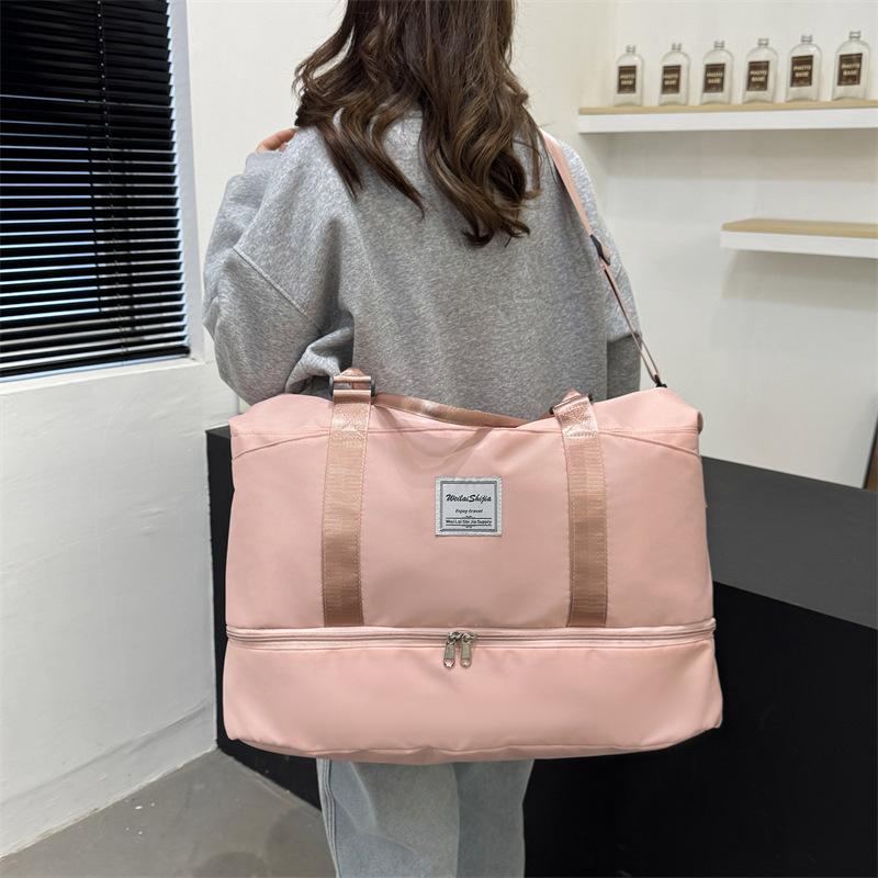 Travel Bag Large Capacity Dry and Wet Separation Hand Luggage Storage Bag Portable Waterproof Independent Shoe Compartment Sports Fitness Bag