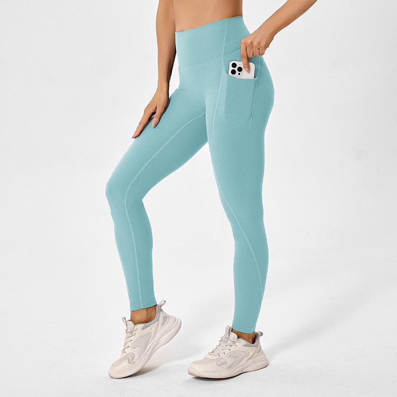 

Экологичный рубчатый комплект для йоги с контролем живота XL