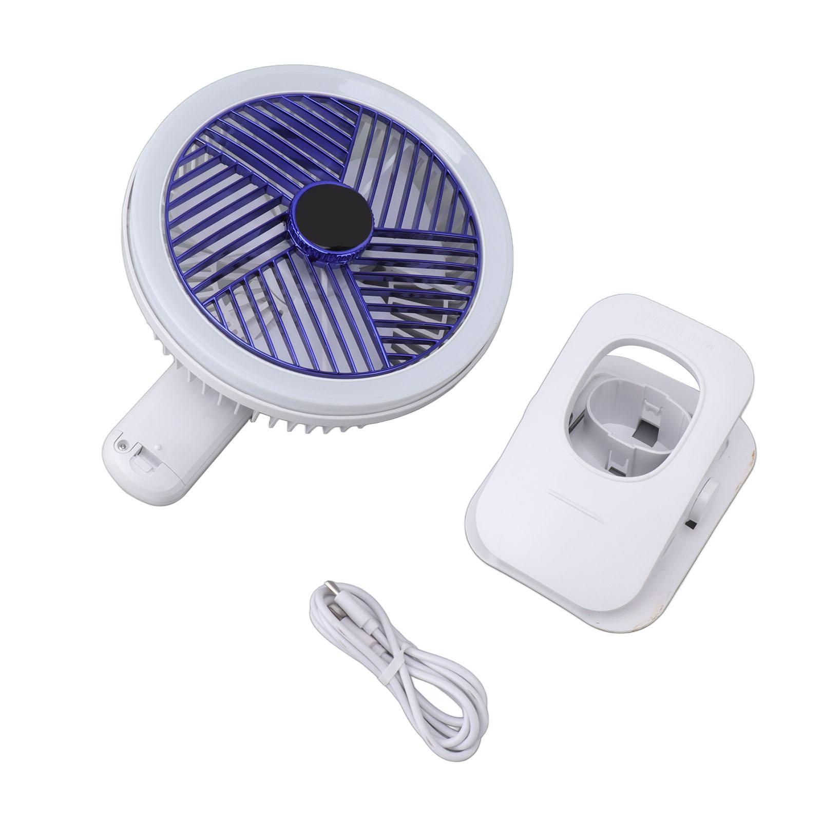 

Clip On Fan with LED Light Foldable Handheld Fan with Strong Clamp Battery Operated Rechargeable Desk Fan for Bed