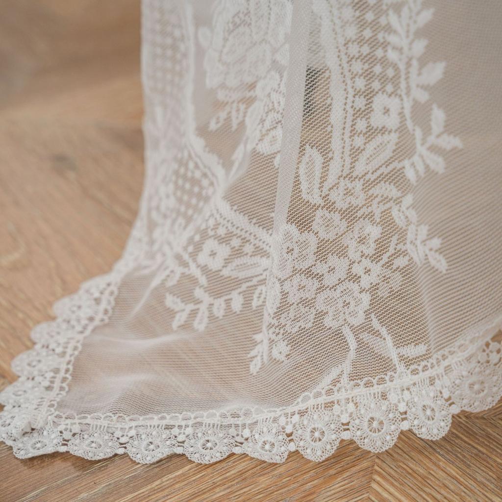 French Romantic Lace Tablecloth Rectangular Polyester Fabric Home Decor Cover Perfect for Festive Occasions, Birthday Parties, and Weddings