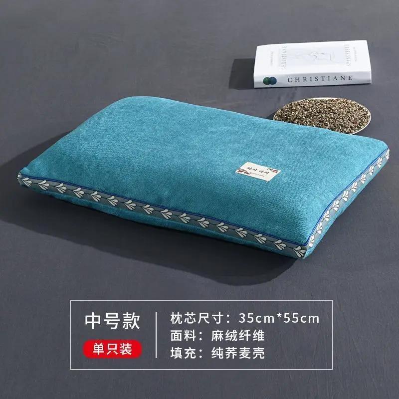 

Подушка из чистой гречневой лузги, шейная подушка, взрослая шейная подушка 35x55cm темно-зеленого