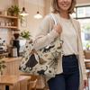Halloween Witch Print Tote Bag Fashion Trendy Portable Daily Shopping Shoulder Purse