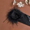 Guanti da Matrimonio Guanti da Ballo di Fine Anno Guanti Lunghi con Piume Bianche per Opere Costume da Ballo di Fine Anno per Donna Accessori