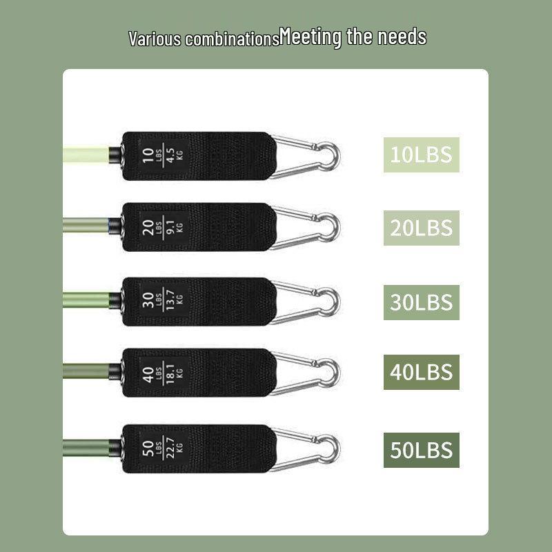 11-Piece Fitness Resistance Band Set for Home Exercise
