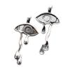 DIY Alloy Jewelry Accessories: 16 Antique Silver Horus Eye Pendants Set