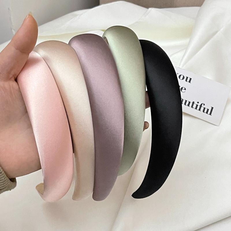 Hairbands for Girls Fashion Satin Silk Hair Bands for Women Hair Accessories Sponge Headband High Quality Hair Accessories