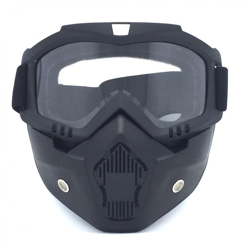 Vintage-Style Motorcycle Goggles Off-Road Riding Full Frame Windproof Protective Eyewear With Interchangeable Lenses