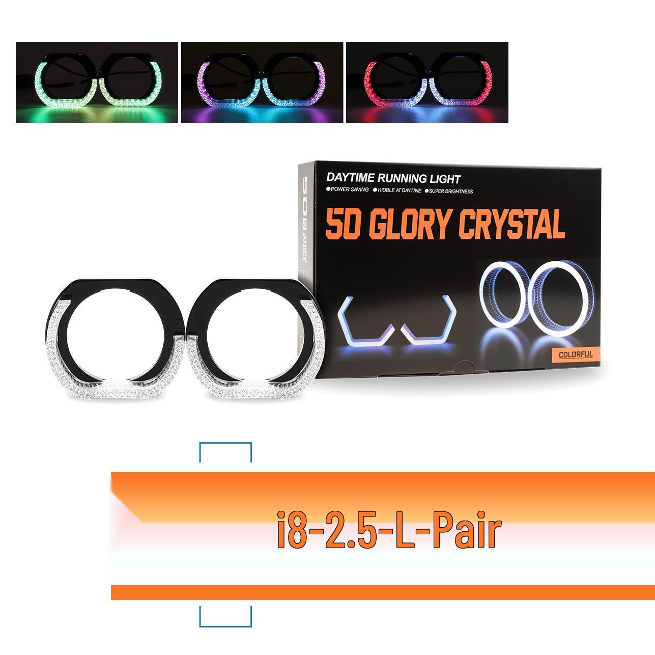 

LED Projector Headlights: 2.5/3 Inch Angel Eye Decorative Lights for BMW - APP Controlled & Customizable Single Pack