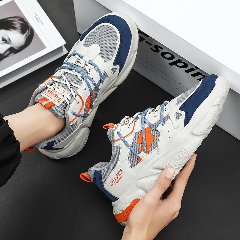 2025 New Men Shoes Fashion Chunky Sneakers Height Increasing Casual Shoes Male Trainers Running Sports Shoes