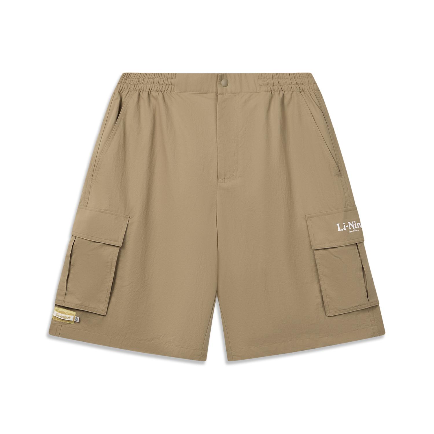 Li-Ning Sports Lifestyle Series Letter Versatile Comfortable Casual Shorts Men shorts AKSW367-3 S