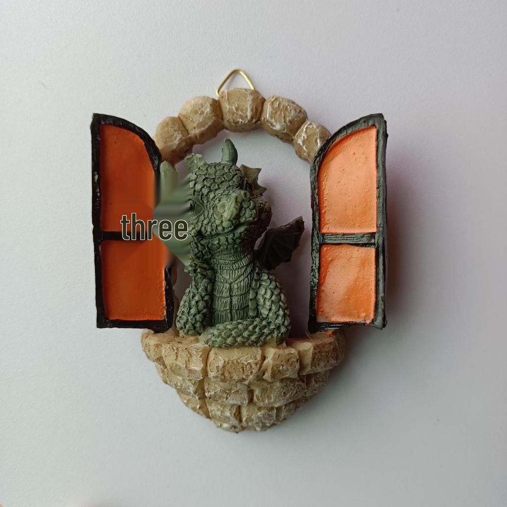 Christmas Dinosaur Window-Climbing Garden Ornament: Resin Gnome Statue Decoration