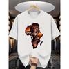 African Print Men's Short-sleeved T-shirt, Fashionable and Trendy, Suitable for Various Occasions