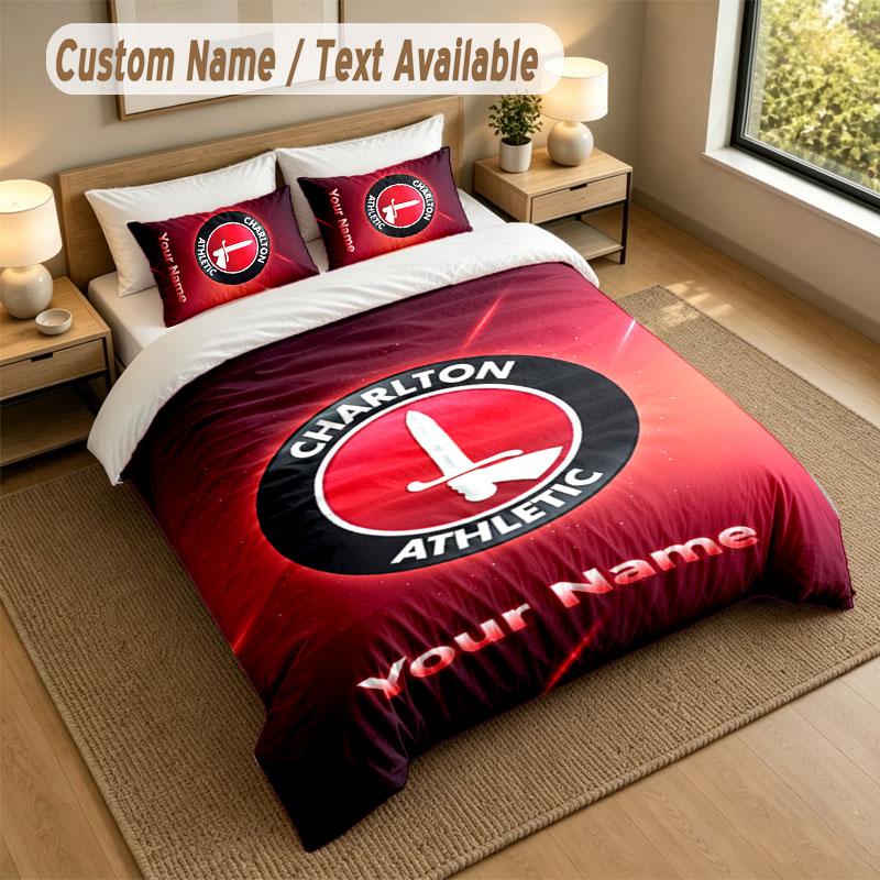 Bettwäsche-Set 1 Bettbezug 2 Kissenbezüge Charlton Athletic Druck Weiche Bettwäsche Schlafzimmerdekoration