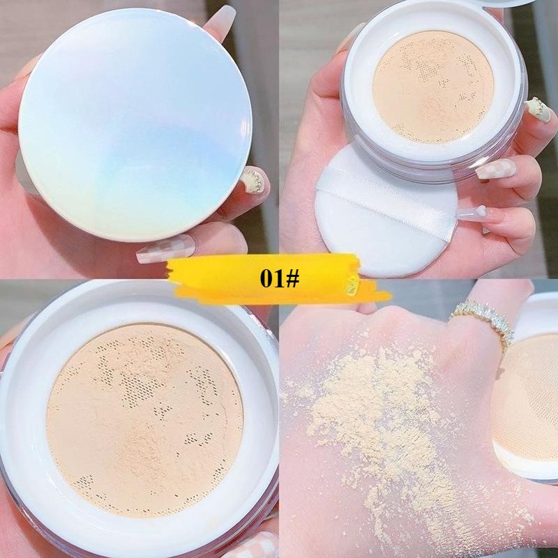 Concealer Loose Powder Light Nude Matte Powder Waterproof, Anti-Sweat and Non-Removing Makeup Setting Powder