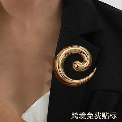 Conch Twisted Circle Brooch Trend Temperament Versatile Niche High Sense Daily Commuting Match