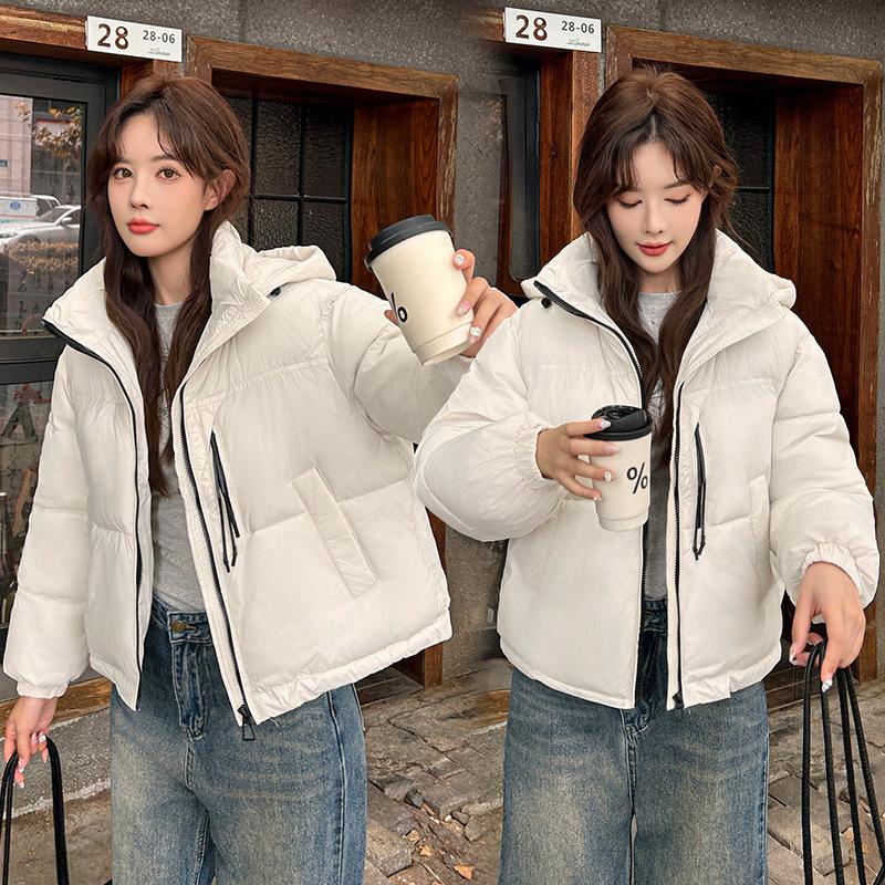 Hooded Warm Down Cotton Jacket Women's 2025 Short Thickened Winter Padded Jacket Student Jacket Korean Loose Bread Jacket
