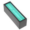Makeup Brush Holder Display Silicone Cosmetic Lipstick Holder Box Makeup Storage Box(Lake Blue Black )