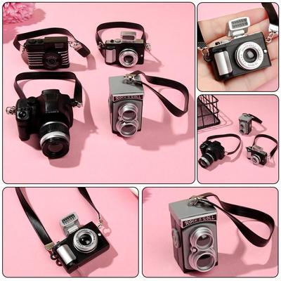 Accessories Kids Toys With Black Belt Digital Camera Model Miniature Dolls Camera Shutter And Flash