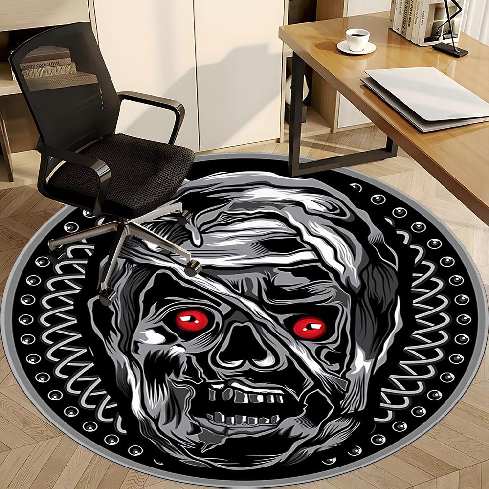 1pc Halloween Decorations Chair Carpet for Office, Round Non Slip Durable Large Size Office Carpet, Suitable for Office