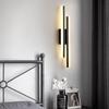 Nordic Luxury LED Bedside Wall Lamp - Minimalist Long Strip Design for Bedroom or Corridor
