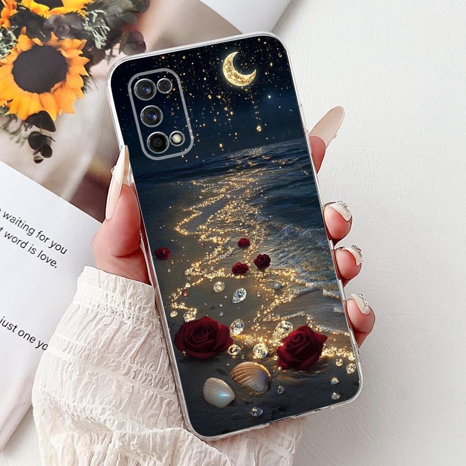 Etui do Realme 7 Pro RMX2170 Luksusowe Modne Malowane Pokrowiec Miękki Silikonowy Pokrowiec na Telefon Do Realme 7 5G RMX2111 Realme7 Pro 4G Obudowa