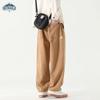 Dingfengbaoluo Men's Pure Cotton Loose Straight Cargo Pants DS9901