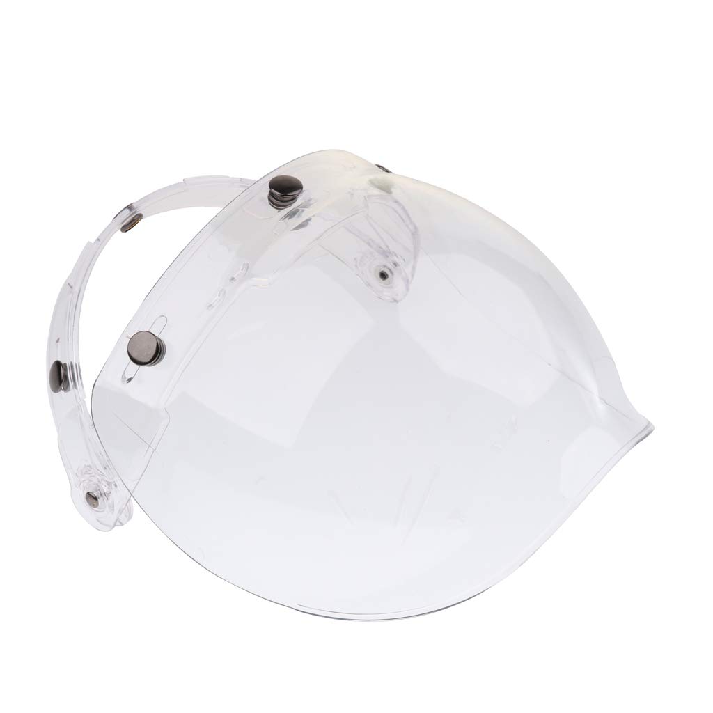 

Bonanza Biltwell Motorcycle Helmet Bubble Flip-Up Windshield Visor with 3 Snaps, 7 Colors Available - 3
