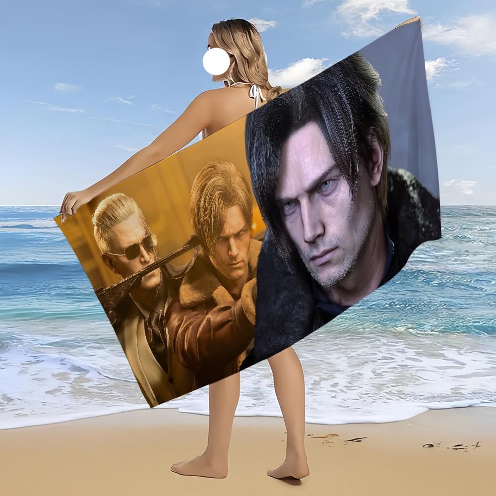 R-ResidentS E-EvilS Leon Kennedy KPK Towel Beach Bath Quick-Drying Lightweight Portable Sauna Camping Swim Pool Travel