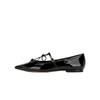 Shoes Pointed Bow Shallow Mouth Flat Bottom Mary Jane Single Shoes Women's Banquet Shoes Spring