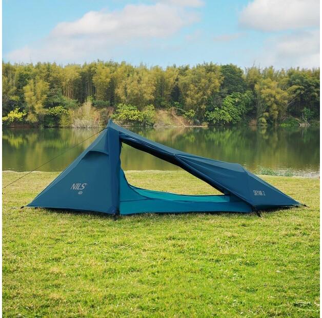 Палатка туристическая Nils Camp NC2502 Skyair 2-местная синяя