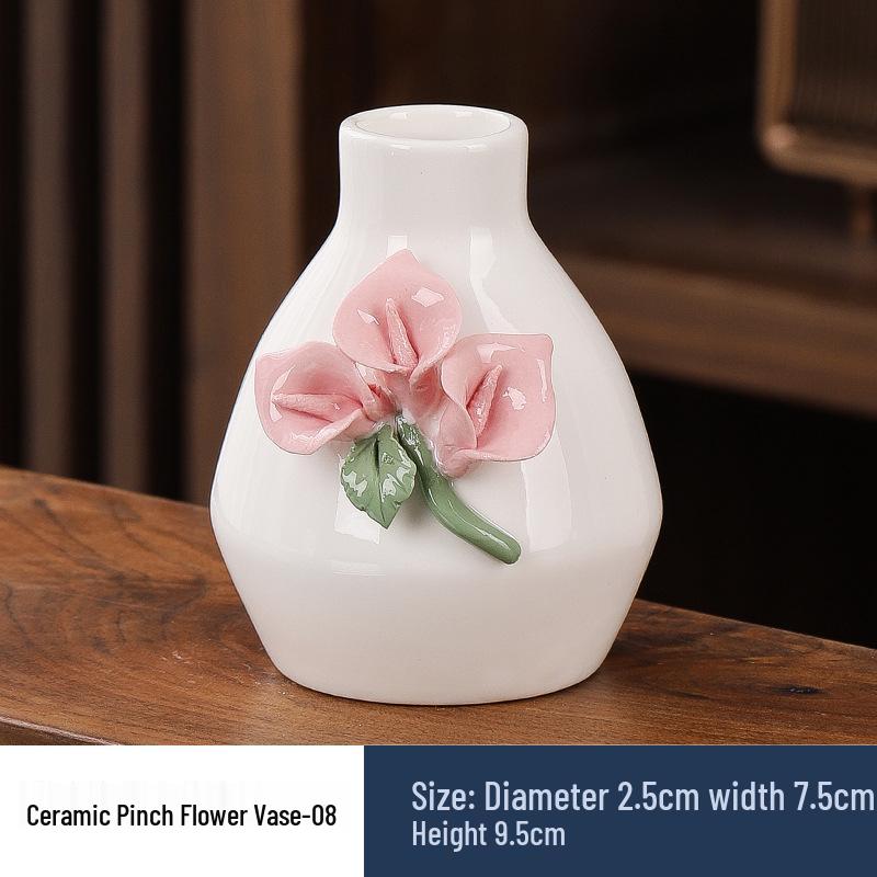 Hand-Pinched Ceramic Vase: Travel Souvenir & Home/Office Decor