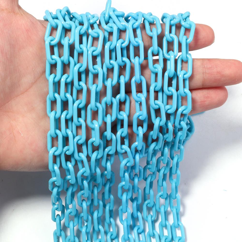 10pcs 50cm Colorful Acrylic Link Chains Extension Chains For Jewelry Making DIY Necklace Bracelet Keychain Bag Chain Accessories