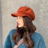 Beret Hats Exquisite Stitching Thick Woolen Casual All Match Decorative Winter Beret Caps for Women