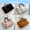 Trendy Women's Stylish Plush Tote Bag For Winter Fashionable Daily Use Handbag