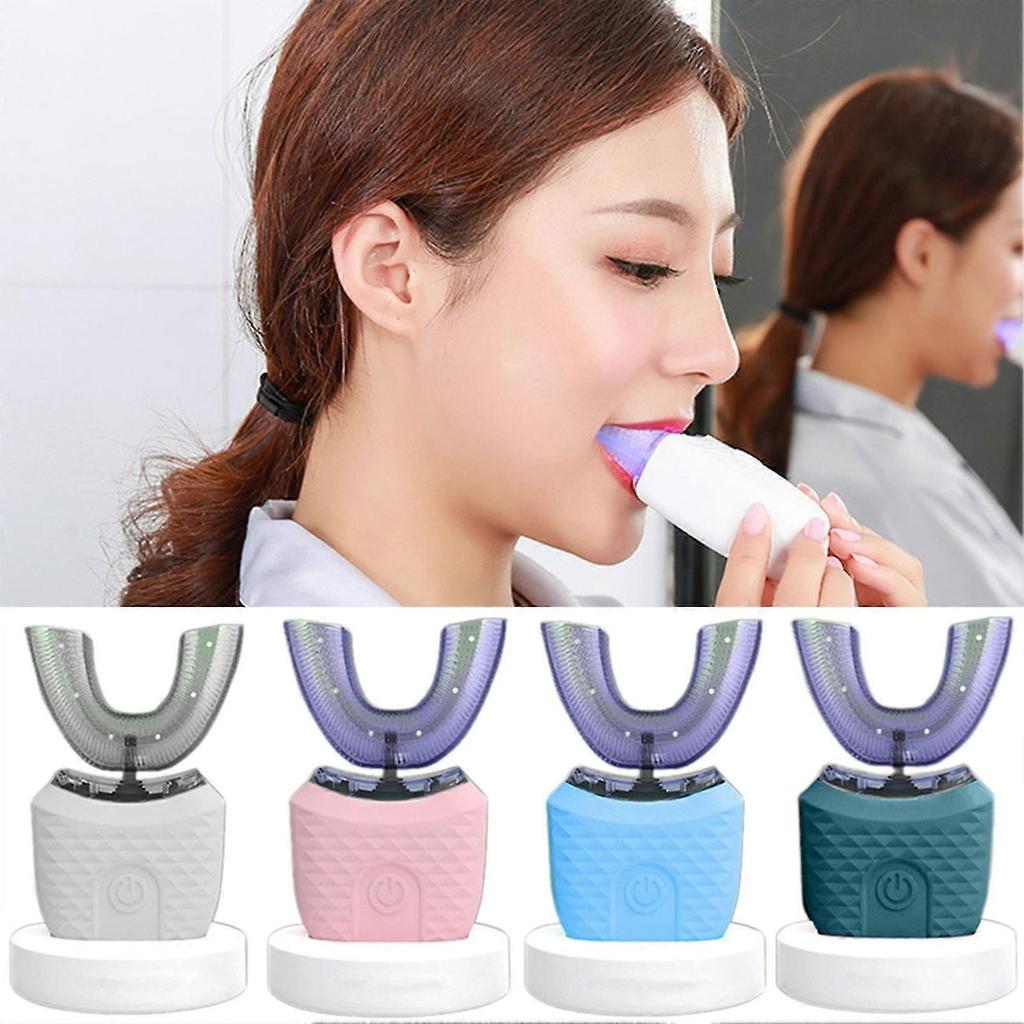Adult U-Shaped Automatic Electric Toothbrush Waterproof Gentle Soft Silicone Bristles for Women Men
