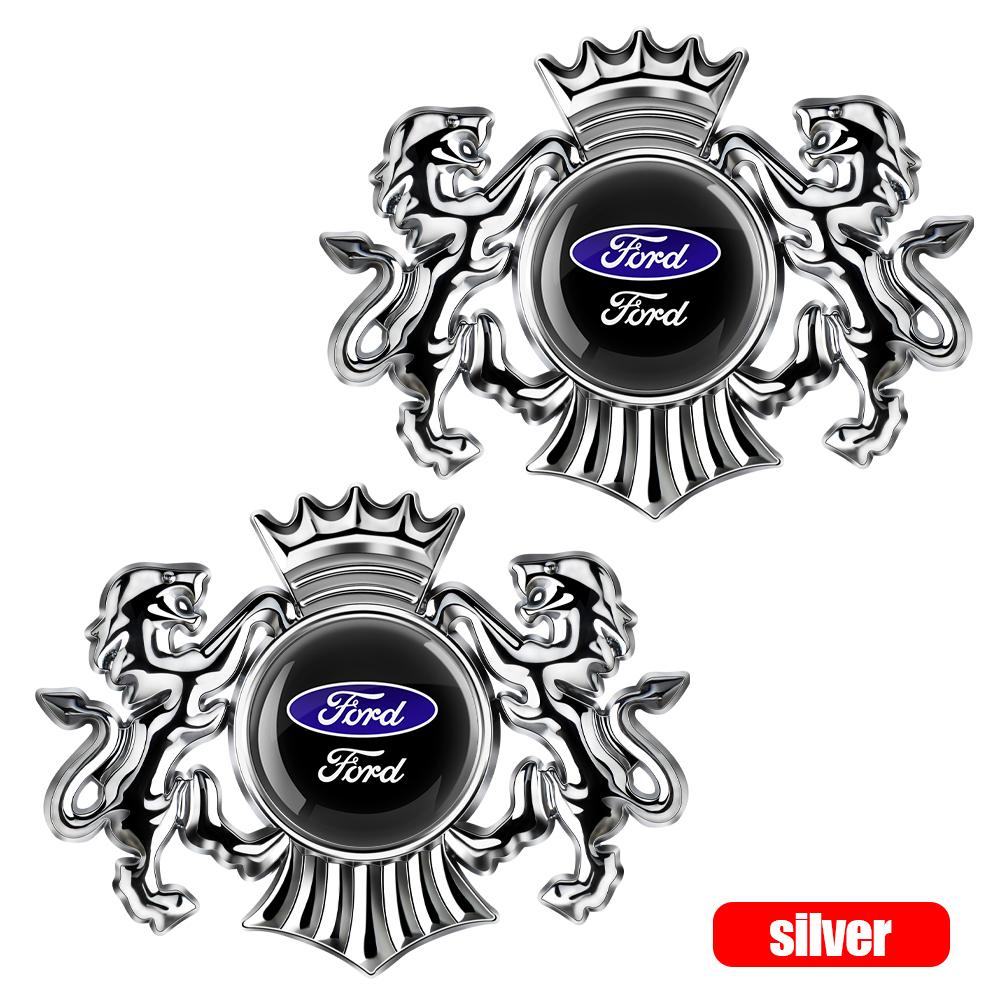 For Ford Focus Fiesta Kuga Mustang Mondeo Fusion Ranger Smax 3D Metal Car Body Trunk Crown Badge Sticker Decor Auto j129 Accessories