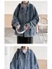 Veste en jean rétro pour homme - Streetwear décontracté Printemps/Automne, Col rabattu polyvalent, Style workwear élégant.