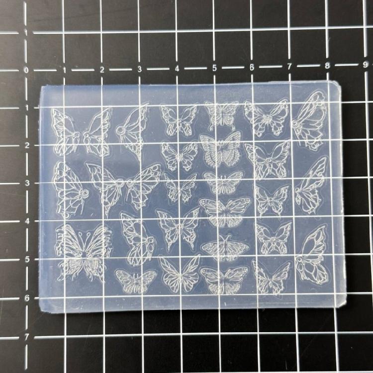 4PCS Nails Art Silicone Mold Butterfly Theme Manicure Training Tool Professional Manicure Supplies for Various Occasion