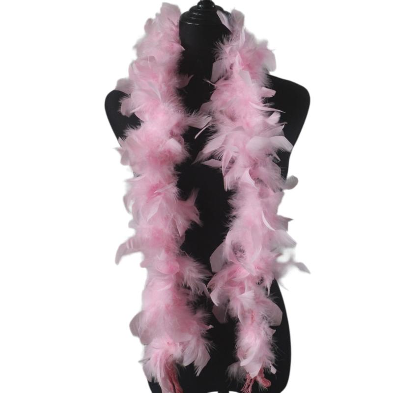 Перьевые боа Модный костюмный шарф Сценический шарф Ролевая игра для девичника Украшение на шею розовый