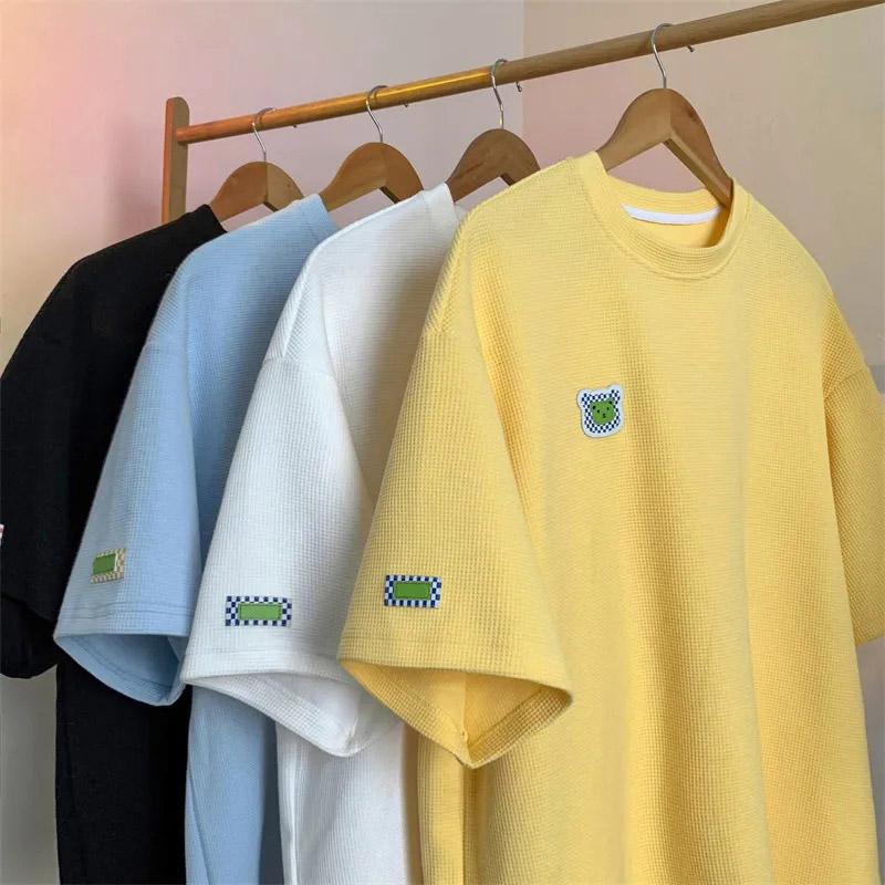 T-shirt plus size Damski letni luźny niedźwiedź z krótkim rękawem T-shirt Casual Wygodne topy sportowe