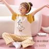 Girls' 100% Cotton Summer Short-Sleeve Pajama Set