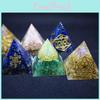 Elegant Orgonite Pyramid For Chakra Healing With Unique Natural Crystal Accents