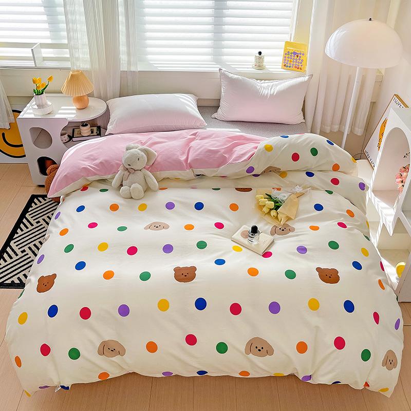 1PC Cartoon Crocodile Pattern Duvet Cover 100% Cotton Quilt Cover with Zipper Skin-friendly Comfortable Queen Size Bedding